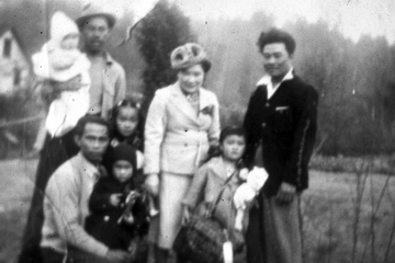 Kitamoto family on day of mass removal. Felix Narte, on right