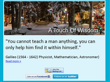 Click Photo To Join A Touch of Wisdom