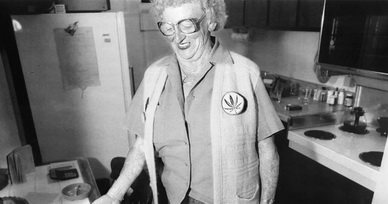 Mary Jane Rathbun in her kitchen