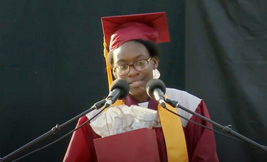 Verda Tetteh at her high school graduation